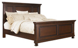 Porter California King Panel Bed with Dresser in Rustic Brown from Ashley - Luna Furniture