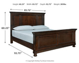 Porter California King Panel Bed with Dresser in Rustic Brown from Ashley - Luna Furniture