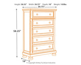 Porter California King Panel Bed with Mirrored Dresser and Chest in Rustic Brown from Ashley - Luna Furniture