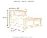 Porter Queen Panel Bed with Mirrored Dresser and Chest in Rustic Brown from Ashley - Luna Furniture