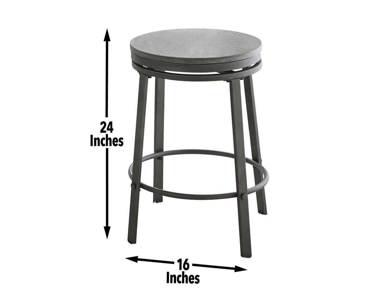 Portland 24″ Backless Counter Stool, Swivel, Set of 2 from Steve Silver - Luna Furniture