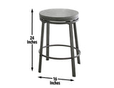 Portland 24″ Backless Counter Stool, Swivel, Set of 2 from Steve Silver - Luna Furniture