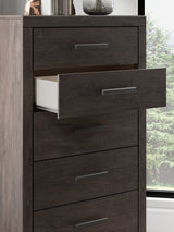 Prendonea Charcoal Chest of Drawers from Ashley - Luna Furniture