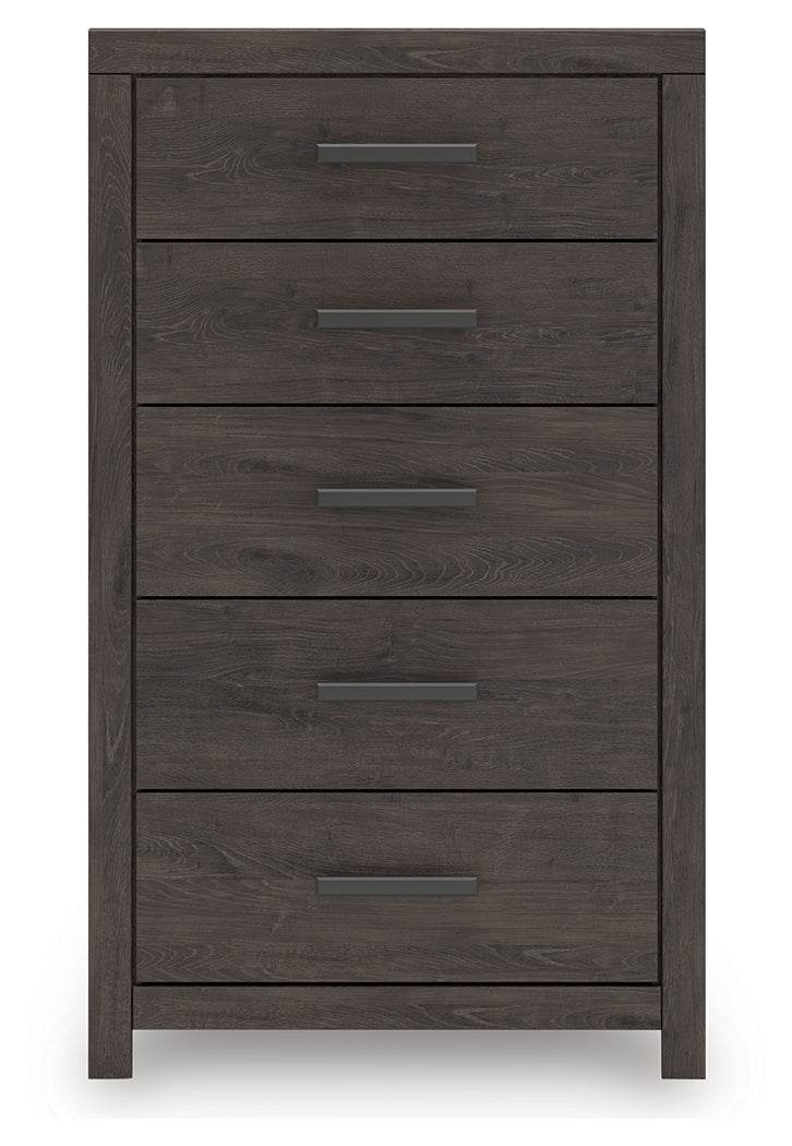 Prendonea Charcoal Chest of Drawers from Ashley - Luna Furniture