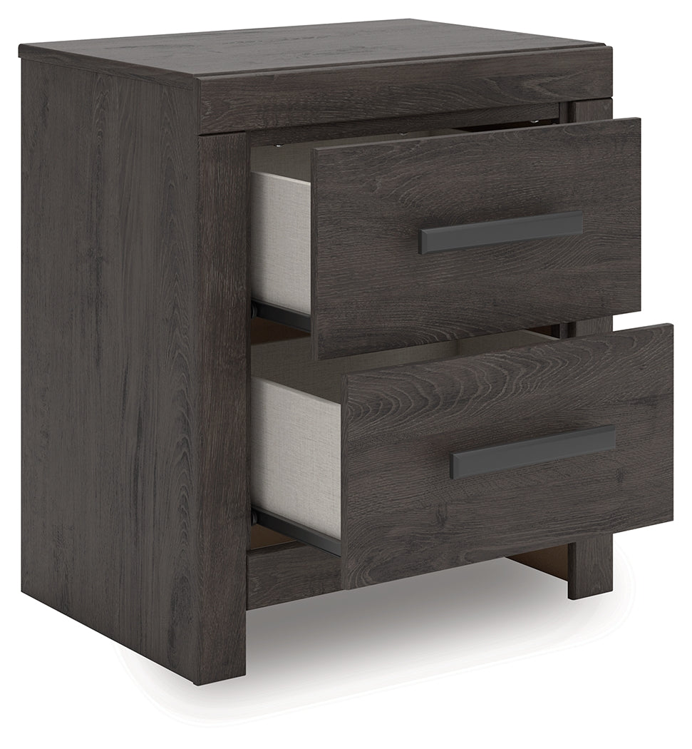 Prendonea Charcoal Nightstand from Ashley - Luna Furniture