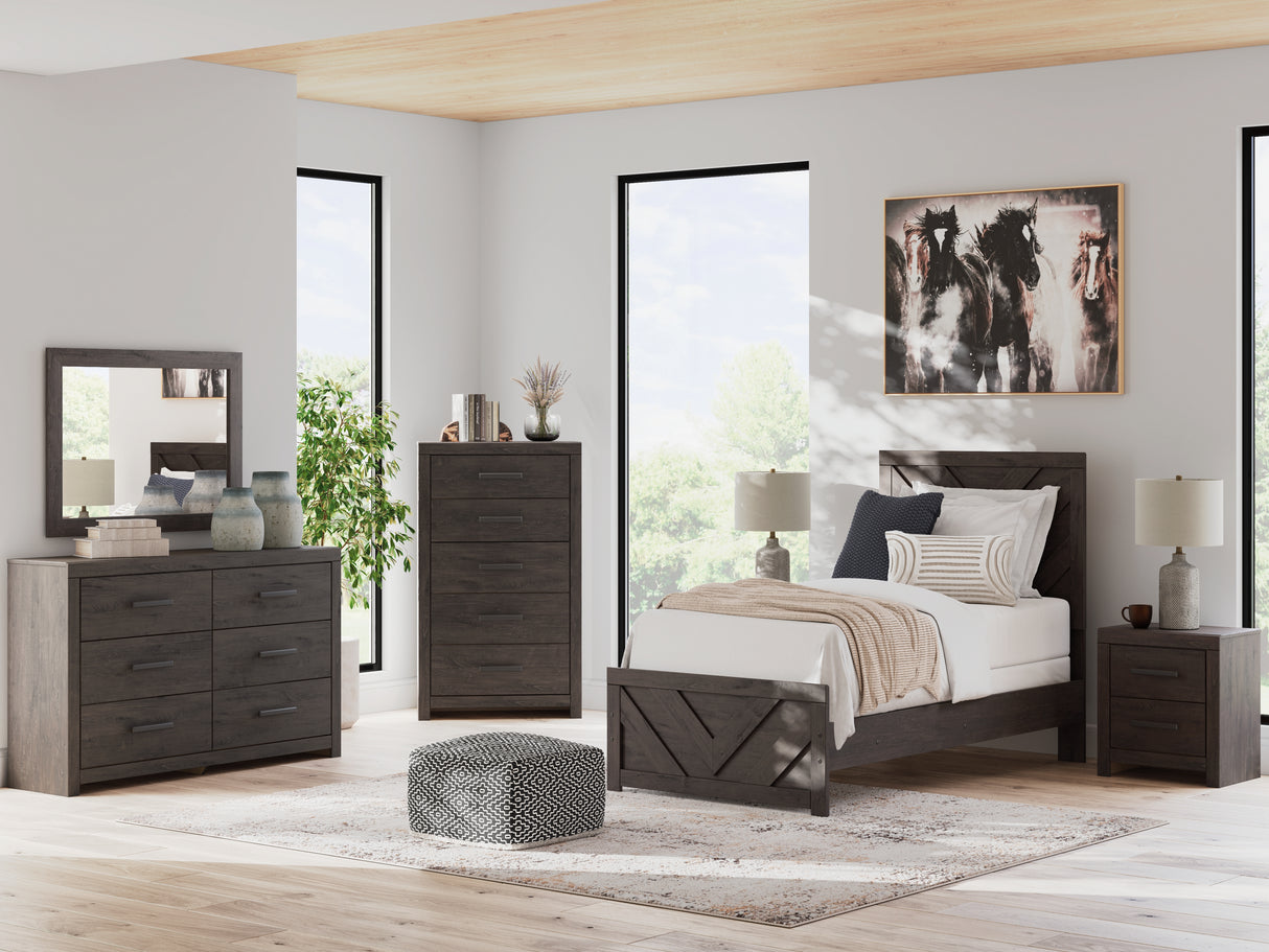 Prendonea Charcoal Nightstand from Ashley - Luna Furniture