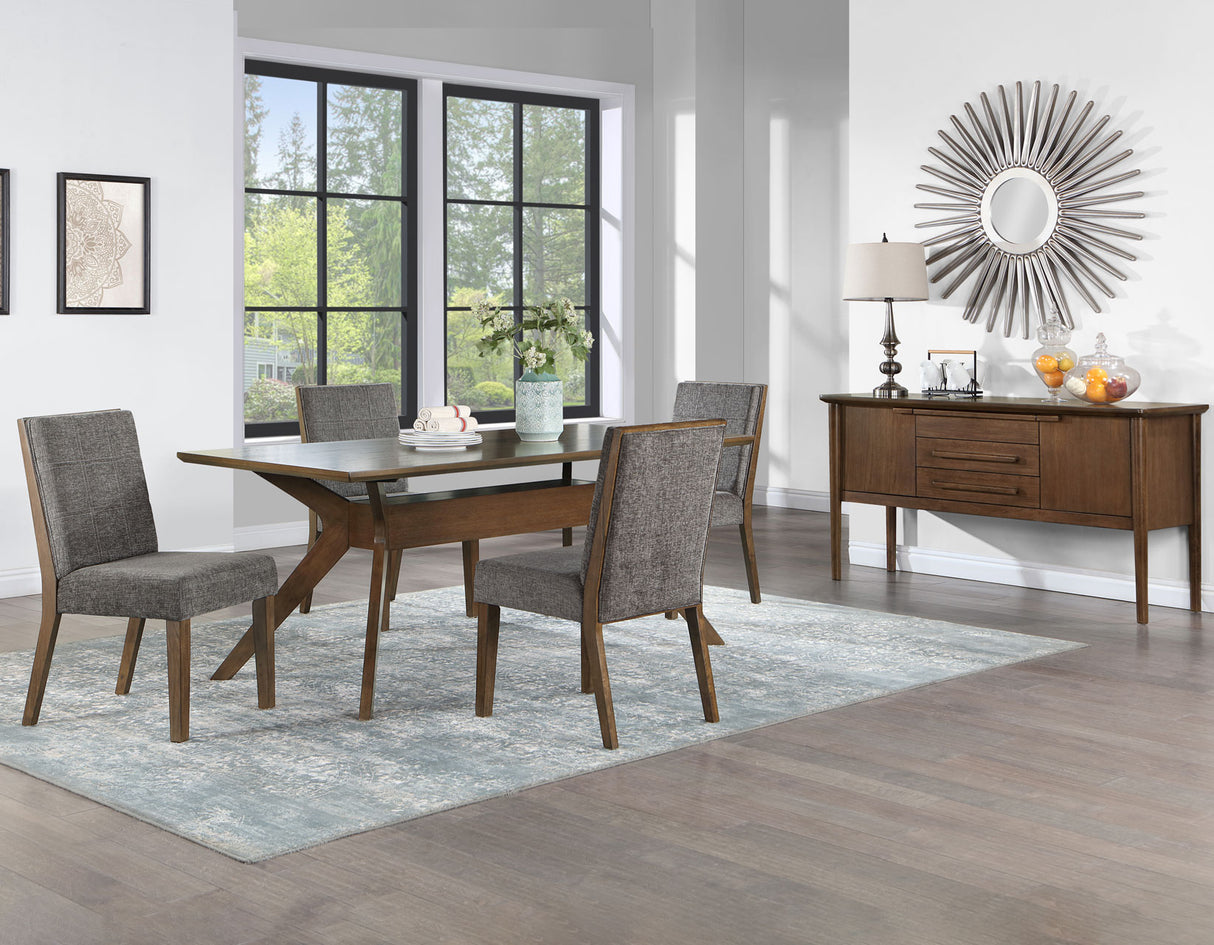 Quinn 6-Piece Dining Set(Table, Bench & 4 Side Chairs) from Steve Silver - Luna Furniture