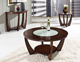 Rafael Cocktail Table w/Casters [15mm crack glass] from Steve Silver - Luna Furniture