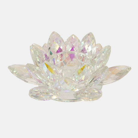 Rainbow Crystal Lotus Votive Holder 6" - 13211-14