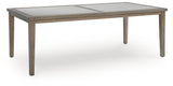 Rainier Ranch Brown/Beige Outdoor Dining Table from Ashley - Luna Furniture