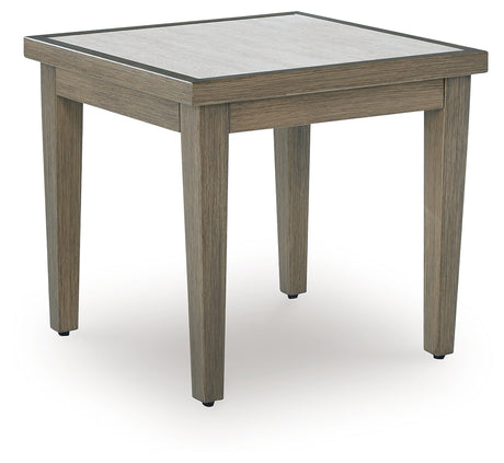 Rainier Ranch Brown/Beige Outdoor End Table - P701-702