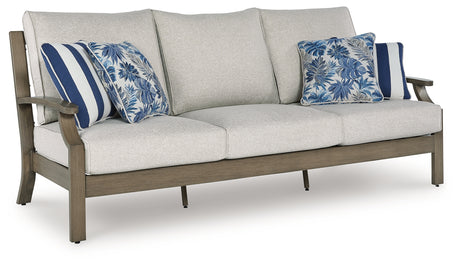 Rainier Ranch Brown/Beige Outdoor Sofa with Cushion from Ashley - Luna Furniture