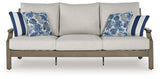 Rainier Ranch Brown/Beige Outdoor Sofa with Cushion from Ashley - Luna Furniture