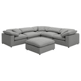 Raleigh 6-piece Boucle Upholstered Modular Sectional Grey from Coaster - Luna Furniture