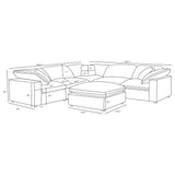 Raleigh 6-piece Boucle Upholstered Modular Sectional Grey from Coaster - Luna Furniture