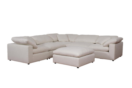 Raleigh 6-piece Boucle Upholstered Modular Sectional Sofa Ivory from Coaster - Luna Furniture