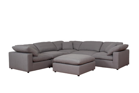 Raleigh 6-piece Boucle Upholstered Sectional Sofa Grey from Coaster - Luna Furniture