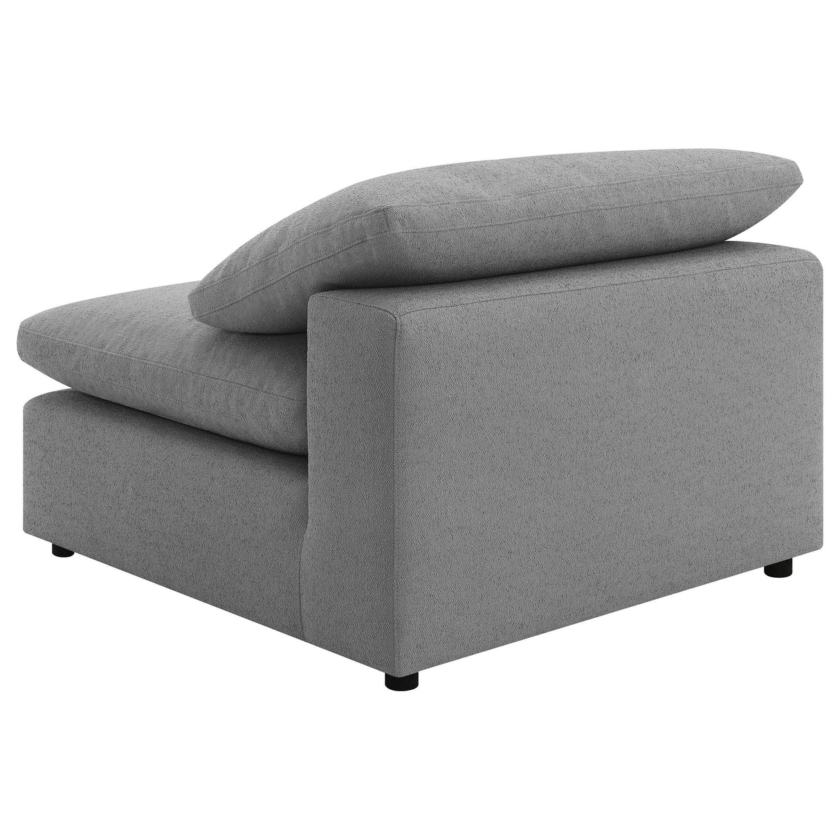 Raleigh Grey Boucle Upholstered Armless Chair from Coaster - Luna Furniture