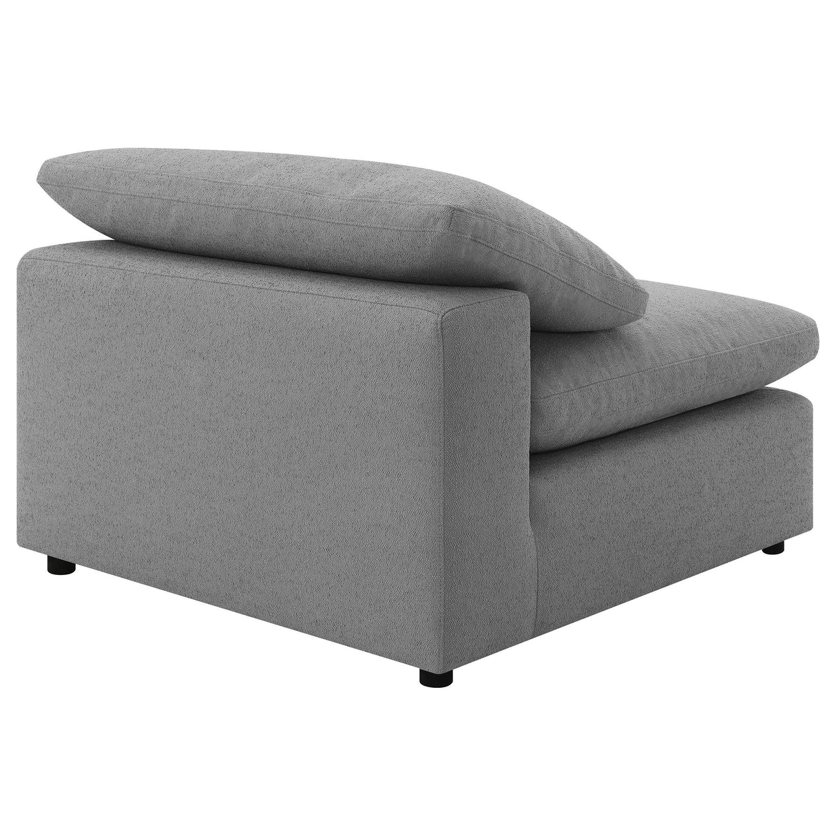 Raleigh Grey Boucle Upholstered Armless Chair from Coaster - Luna Furniture