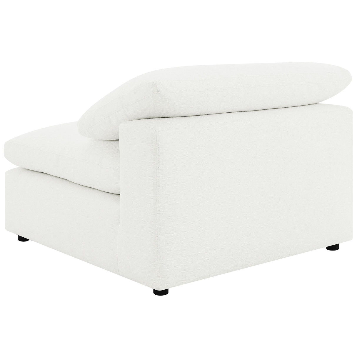 Raleigh Ivory Boucle Upholstered Armless Chair from Coaster - Luna Furniture