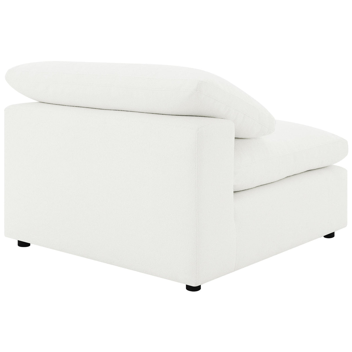 Raleigh Ivory Boucle Upholstered Armless Chair from Coaster - Luna Furniture