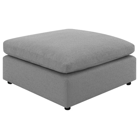 Raleigh Boucle Upholstered Ottoman Grey from Coaster - Luna Furniture