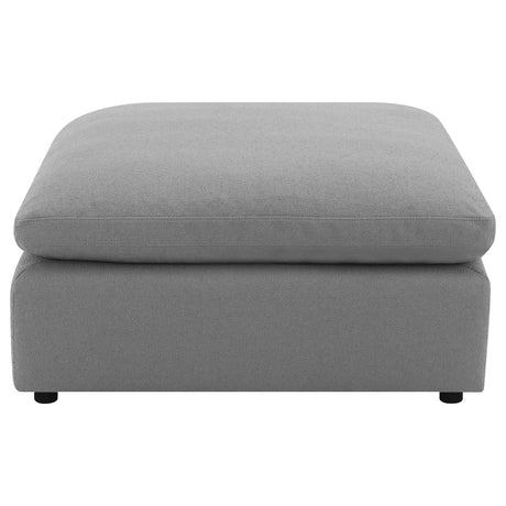 Raleigh Boucle Upholstered Ottoman Grey from Coaster - Luna Furniture