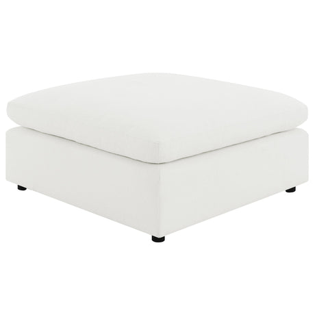 Raleigh Boucle Upholstered Ottoman Ivory from Coaster - Luna Furniture