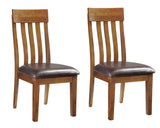 Ralene 2-Piece Dining Room Chair in Medium Brown - PKG000155