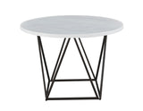 Ramona White Marble Top 44 inch Round Dining Table - RM440WT