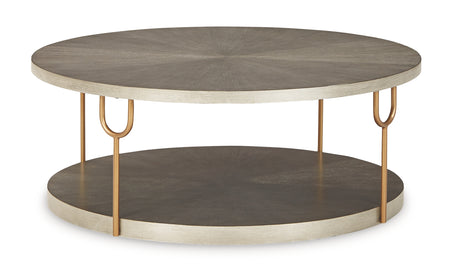 Ranoka Coffee Table with 1 End Table in Platinum from Ashley - Luna Furniture