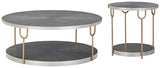 Ranoka Coffee Table with 1 End Table in Platinum from Ashley - Luna Furniture