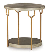 Ranoka Coffee Table with 2 End Tables in Platinum from Ashley - Luna Furniture