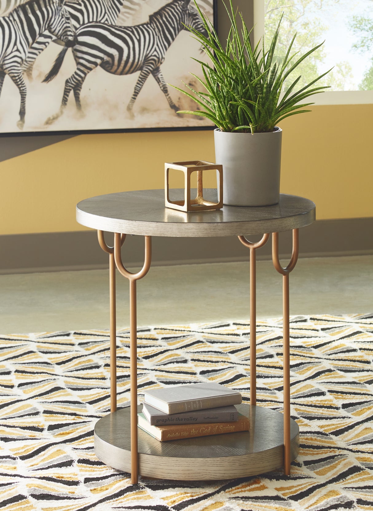 Ranoka Coffee Table with 2 End Tables in Platinum from Ashley - Luna Furniture