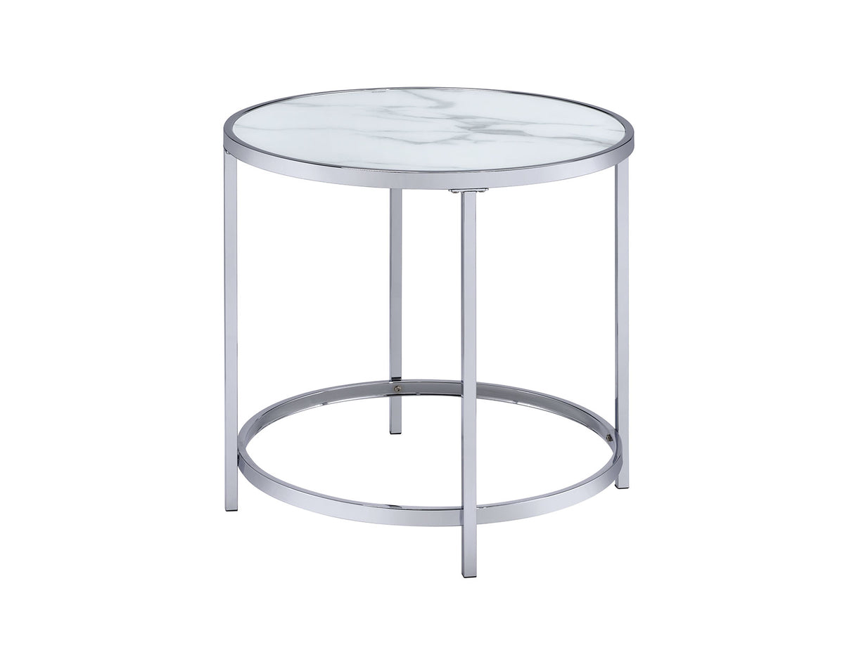 Rayne End Table, White from Steve Silver - Luna Furniture