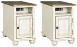 Realyn 2 End Tables in White/Brown - PKG008472