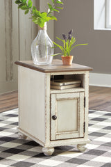 Realyn 2 End Tables in White/Brown - PKG008472