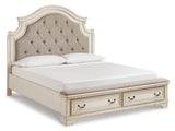 Realyn California King Upholstered Bed with Dresser in Two-tone - PKG010795