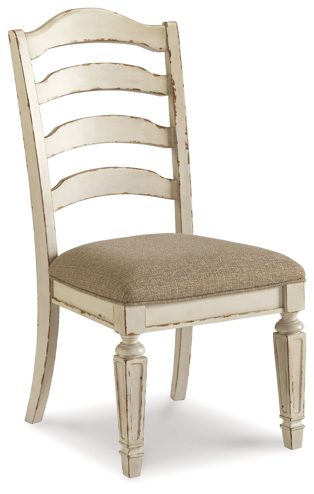 Realyn Dining Table and 6 Chairs in Chipped White - PKG002226