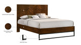 Reed Wood Queen Bed (3 Boxes) in Brown from Meridian - Luna Furniture