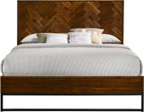 Reed Wood Queen Bed (3 Boxes) in Brown from Meridian - Luna Furniture