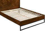 Reed Wood Queen Bed (3 Boxes) in Brown from Meridian - Luna Furniture