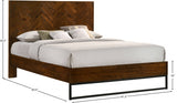 Reed Wood Queen Bed (3 Boxes) in Brown from Meridian - Luna Furniture