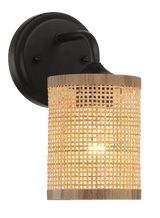 Reef Single Lights Wall Sconce With Natural Rattan Shade Rustic Wicker Wall Light - WLL03900901