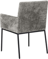 Reeves Chenille Fabric Dining Chair in Grey, Set of 2 from Meridian - Luna Furniture