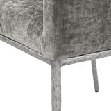 Reeves Chenille Fabric Dining Chair in Grey, Set of 2 from Meridian - Luna Furniture