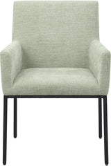 Reeves Chenille Fabric Dining Chair in Mint, Set of 2 from Meridian - Luna Furniture