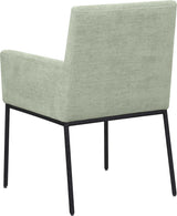 Reeves Chenille Fabric Dining Chair in Mint, Set of 2 from Meridian - Luna Furniture