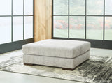 Regent Park 3-Piece Sectional with Ottoman in Pewter - PKG013001