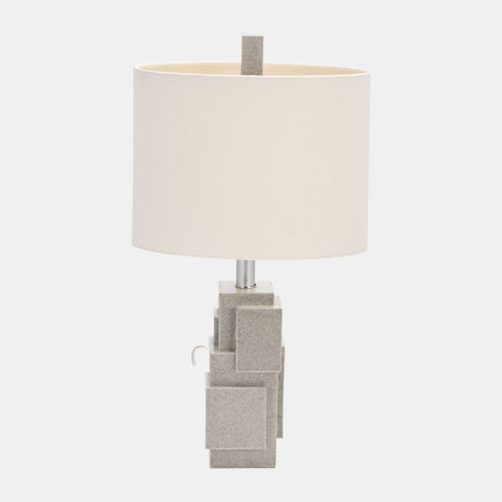 Resin 21" Blocks Table Lamp,gray from Sagebrook Home - Luna Furniture